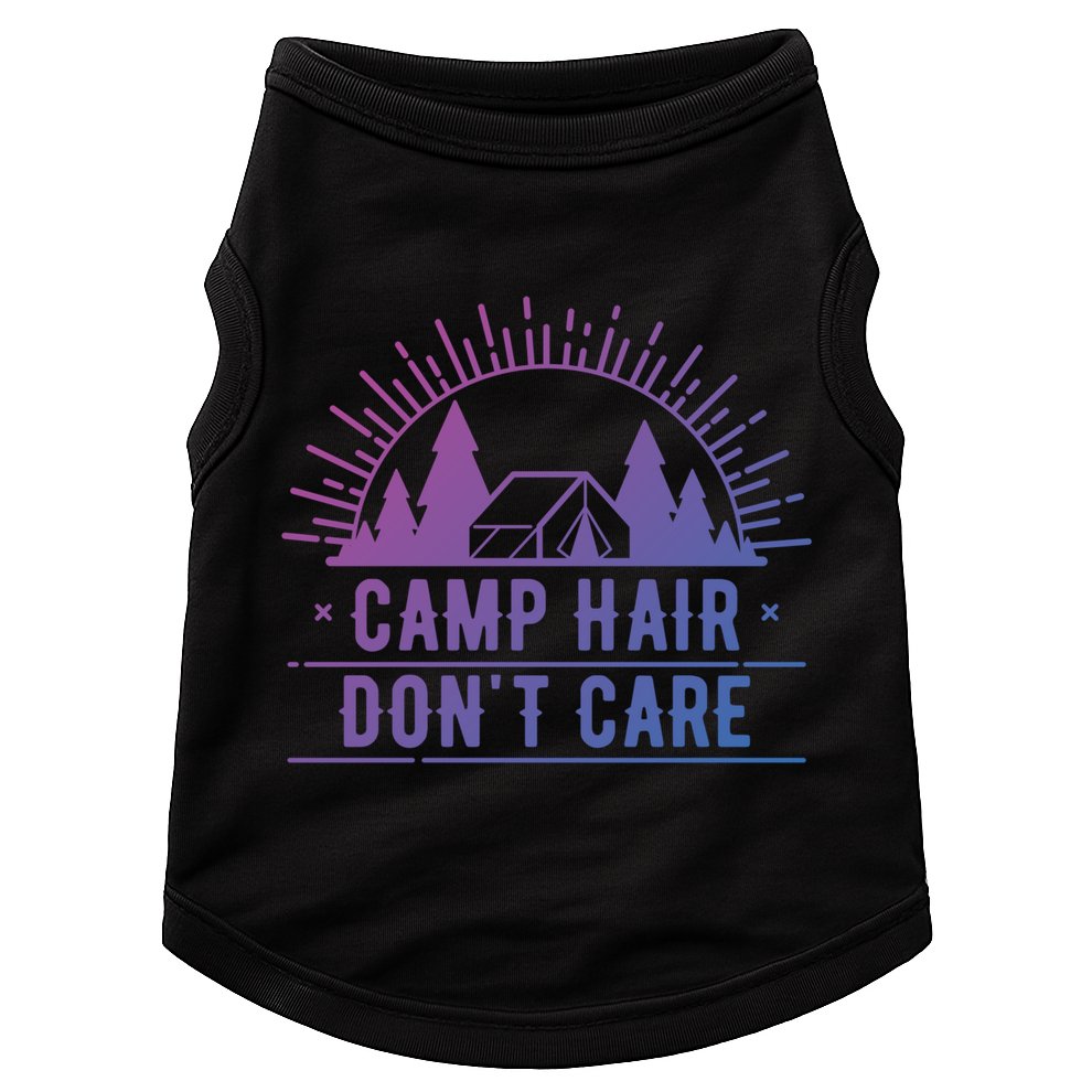 Funny Camp Hair Dont Care For Summer Camping Trips Gift Doggie Tank