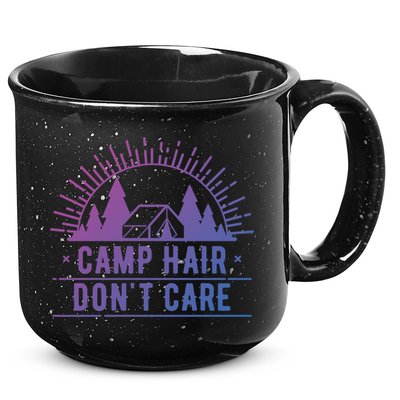 Funny Camp Hair Dont Care For Summer Camping Trips Gift 15oz Campfire Ceramic Mug