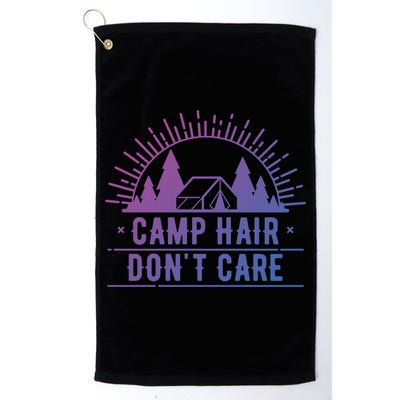 Funny Camp Hair Dont Care For Summer Camping Trips Gift Golf Towel