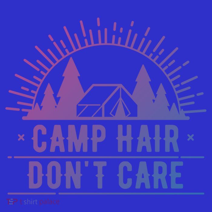 Funny Camp Hair Dont Care For Summer Camping Trips Gift Tall T-Shirt