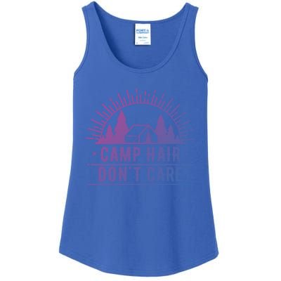 Funny Camp Hair Dont Care For Summer Camping Trips Gift Ladies Essential Tank