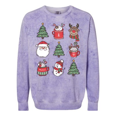 Festive Christmas Holiday Lover Colorblast Crewneck Sweatshirt