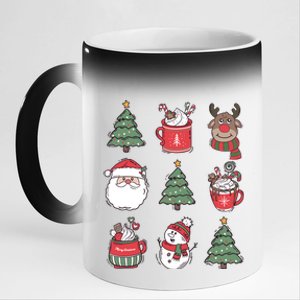 Festive Christmas Holiday Lover 11oz Black Color Changing Mug