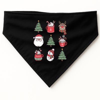 Festive Christmas Holiday Lover USA-Made Doggie Bandana
