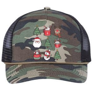 Festive Christmas Holiday Lover Retro Rope Trucker Hat Cap