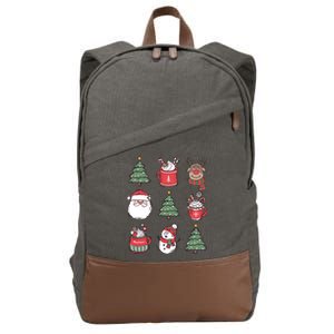 Festive Christmas Holiday Lover Cotton Canvas Backpack