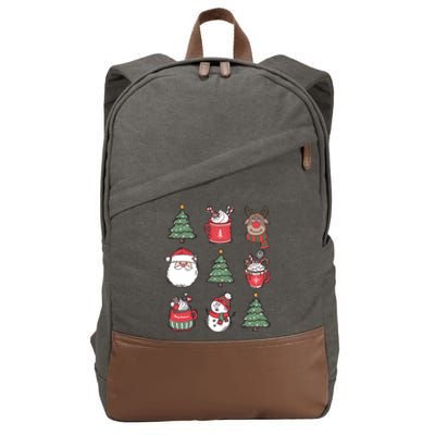 Festive Christmas Holiday Lover Cotton Canvas Backpack