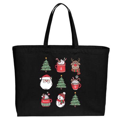 Festive Christmas Holiday Lover Cotton Canvas Jumbo Tote