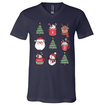 Festive Christmas Holiday Lover V-Neck T-Shirt