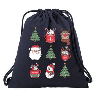 Festive Christmas Holiday Lover Drawstring Bag