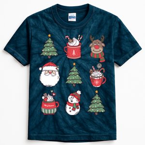 Festive Christmas Holiday Lover Kids Tie-Dye T-Shirt