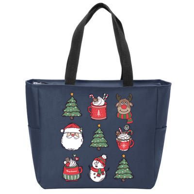 Festive Christmas Holiday Lover Zip Tote Bag