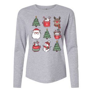 Festive Christmas Holiday Lover Womens Cotton Relaxed Long Sleeve T-Shirt