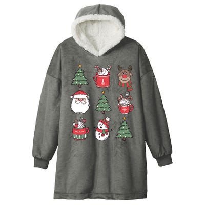 Festive Christmas Holiday Lover Hooded Wearable Blanket