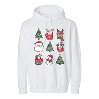 Festive Christmas Holiday Lover Garment-Dyed Fleece Hoodie