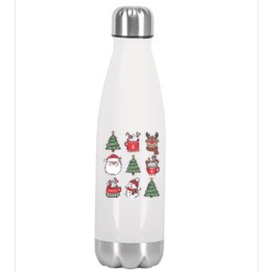 Festive Christmas Holiday Lover Stainless Steel Insulated Water Bottle