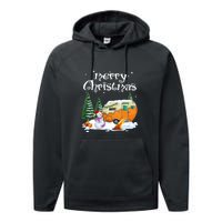 Funny Camping Happy Camper Christmas Love Camping Cute Gift Performance Fleece Hoodie