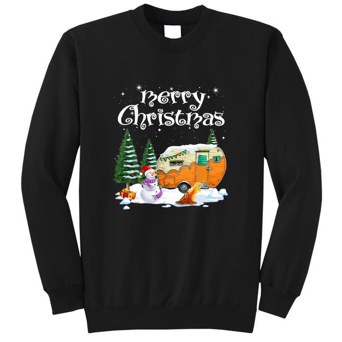 Funny Camping Happy Camper Christmas Love Camping Cute Gift Sweatshirt