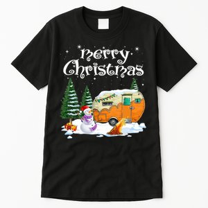 Funny Camping Happy Camper Christmas Love Camping Cute Gift Tall T-Shirt