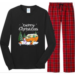 Funny Camping Happy Camper Christmas Love Camping Cute Gift Long Sleeve Pajama Set