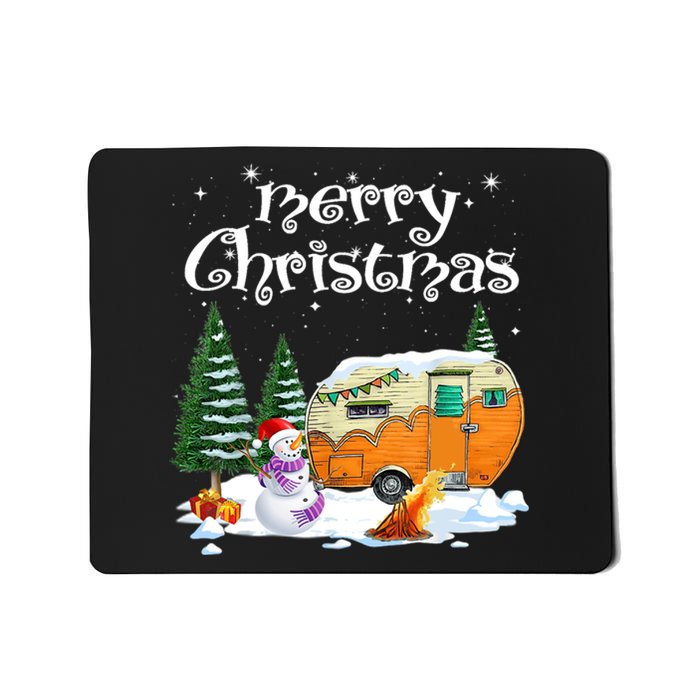 Funny Camping Happy Camper Christmas Love Camping Cute Gift Mousepad