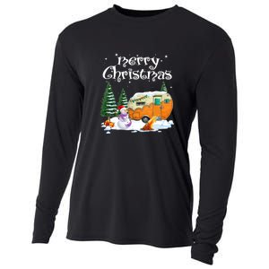 Funny Camping Happy Camper Christmas Love Camping Cute Gift Cooling Performance Long Sleeve Crew