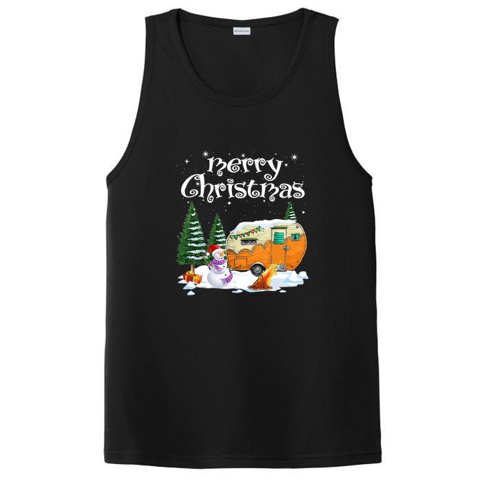 Funny Camping Happy Camper Christmas Love Camping Cute Gift PosiCharge Competitor Tank