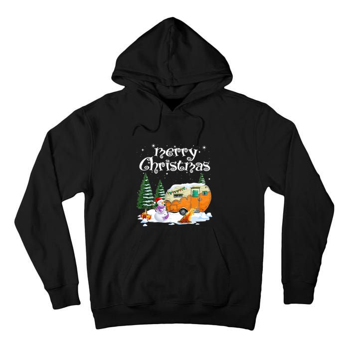 Funny Camping Happy Camper Christmas Love Camping Cute Gift Tall Hoodie