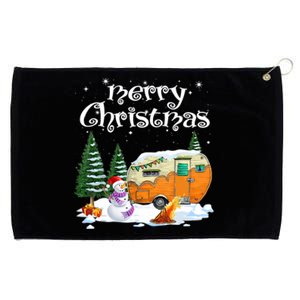 Funny Camping Happy Camper Christmas Love Camping Cute Gift Grommeted Golf Towel