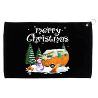 Funny Camping Happy Camper Christmas Love Camping Cute Gift Grommeted Golf Towel