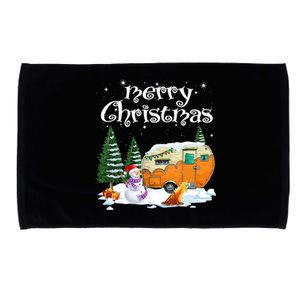 Funny Camping Happy Camper Christmas Love Camping Cute Gift Microfiber Hand Towel