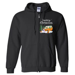 Funny Camping Happy Camper Christmas Love Camping Cute Gift Full Zip Hoodie