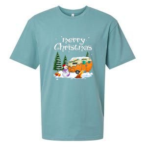 Funny Camping Happy Camper Christmas Love Camping Cute Gift Sueded Cloud Jersey T-Shirt