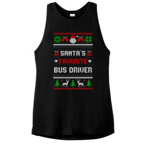 Funny Christmas Holiday Festive SantaS Favorite Bus Driver Gift Ladies PosiCharge Tri-Blend Wicking Tank