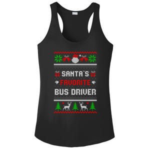 Funny Christmas Holiday Festive SantaS Favorite Bus Driver Gift Ladies PosiCharge Competitor Racerback Tank