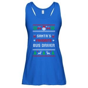 Funny Christmas Holiday Festive SantaS Favorite Bus Driver Gift Ladies Essential Flowy Tank