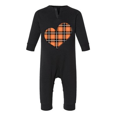 Fall Cute Heart Infant Fleece One Piece