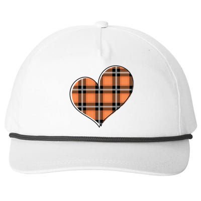 Fall Cute Heart Snapback Five-Panel Rope Hat