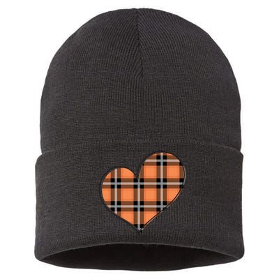 Fall Cute Heart Sustainable Knit Beanie