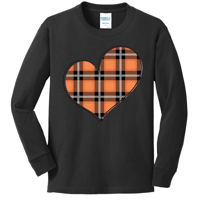 Fall Cute Heart Kids Long Sleeve Shirt