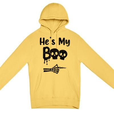 Funny Couples Halloween Matching Costumes HeS My Boo Premium Pullover Hoodie