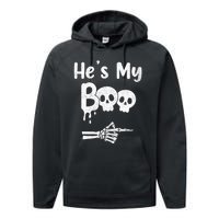 Funny Couples Halloween Matching Costumes HeS My Boo Performance Fleece Hoodie