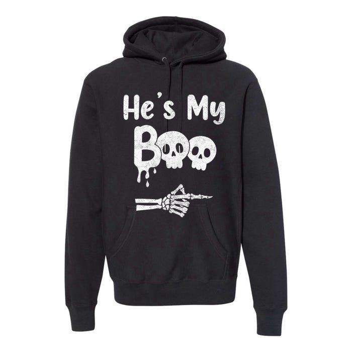 Funny Couples Halloween Matching Costumes HeS My Boo Premium Hoodie