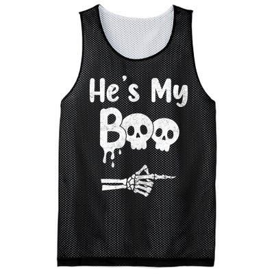 Funny Couples Halloween Matching Costumes HeS My Boo Mesh Reversible Basketball Jersey Tank