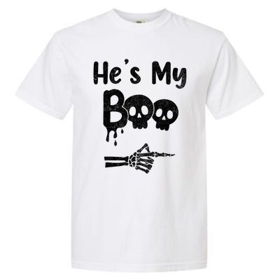 Funny Couples Halloween Matching Costumes HeS My Boo Garment-Dyed Heavyweight T-Shirt