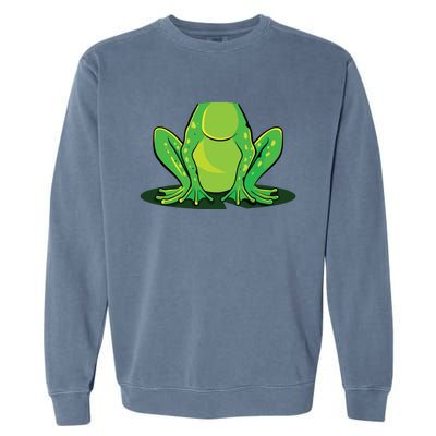 Frog Costume Halloween Green Toad Gift Garment-Dyed Sweatshirt