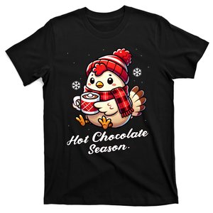 Funny Chicken Hot Choco Scarf Merry Christmas Mom Dad T-Shirt