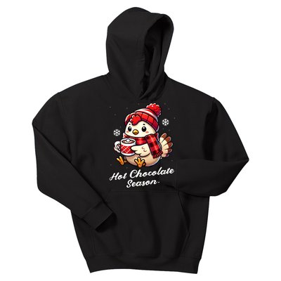 Funny Chicken Hot Choco Scarf Merry Christmas Mom Dad Kids Hoodie