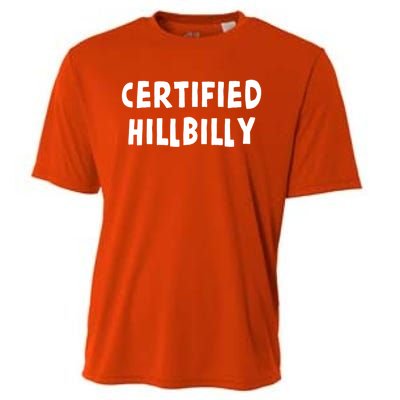 Funny Certified Hillbilly Bumpkin Cracker Rural Redneck Gift Cooling Performance Crew T-Shirt