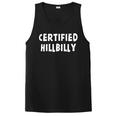 Funny Certified Hillbilly Bumpkin Cracker Rural Redneck Gift PosiCharge Competitor Tank